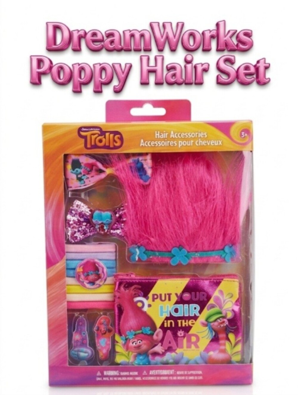 Original DreamWorks Trolls Poppy Hair Accessories Toddler Set! 2016!  Rare!